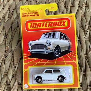 1964 Austin Mini Cooper White 1960s 60s Car  Matchbox Diecast MBX 2022